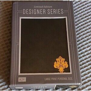 NIB Holman KJV Bible Limited Edition Designer Black Gold Velvet Large Print